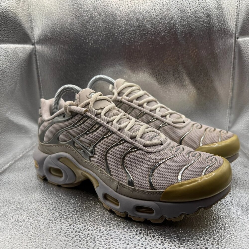 Size 7Y Nike Air Max Plus TN Vachetta‎ Tan Metallic Gold Kids Shoes FZ0977-001